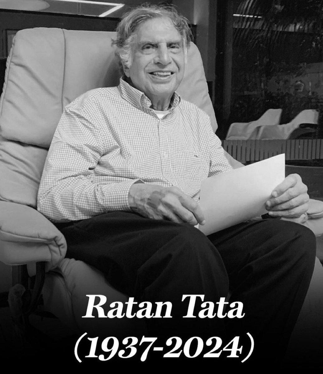 Vishal09404's tweet photo. India has lost one of her most valuable son! 
#RatanTata 
#bharatratan https://t.co/tZfYgSEKfe