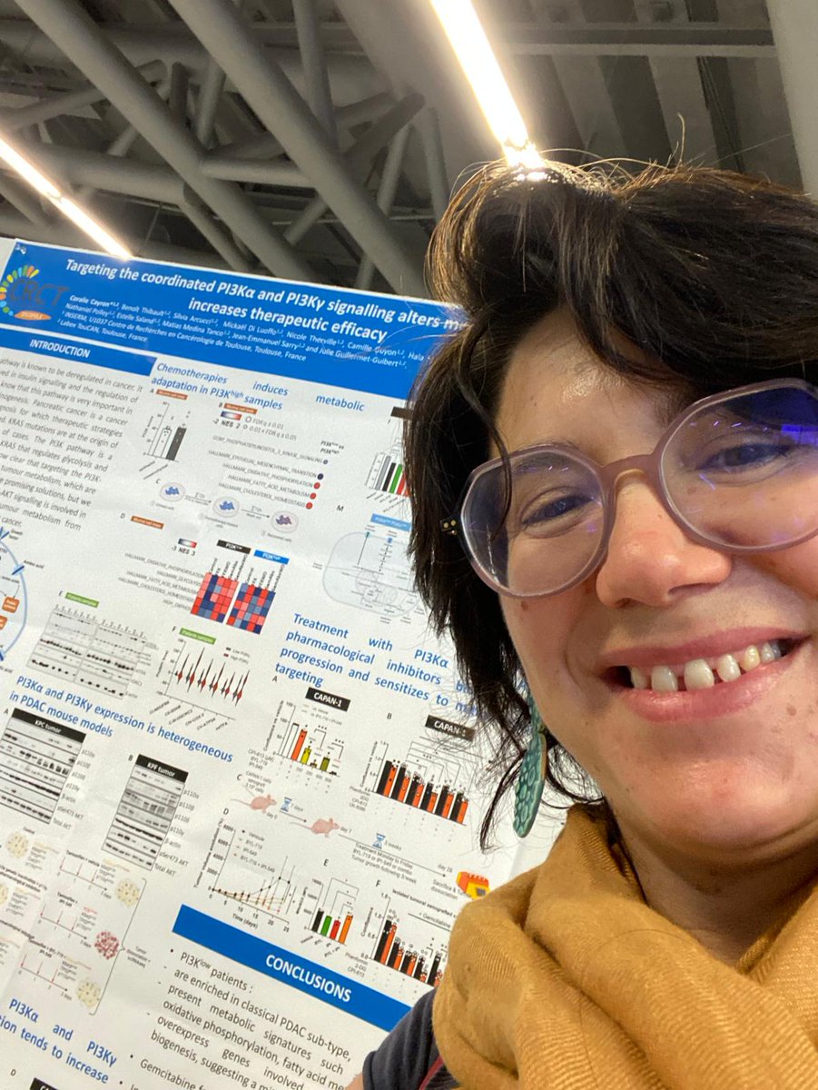 GuillermetLab's tweet image. Julie is currently at the Cancer Metabolism #EACR conference in Bilbao! She presented the work from @CayronCayron on PI3Kalpha and gamma cooperation for pancreatic cancer #metabolism