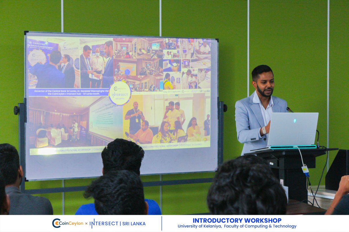 IntersectSriL's tweet image. Highlights from our Introductory workshop session at the University of Kelaniya! The passion and enthusiasm for learning were contagious. Excited to see these students join @IntersectSriL and take active roles at @IntersectMBO to build #Cardano! 💡 #SriLanka #IntersectMBO