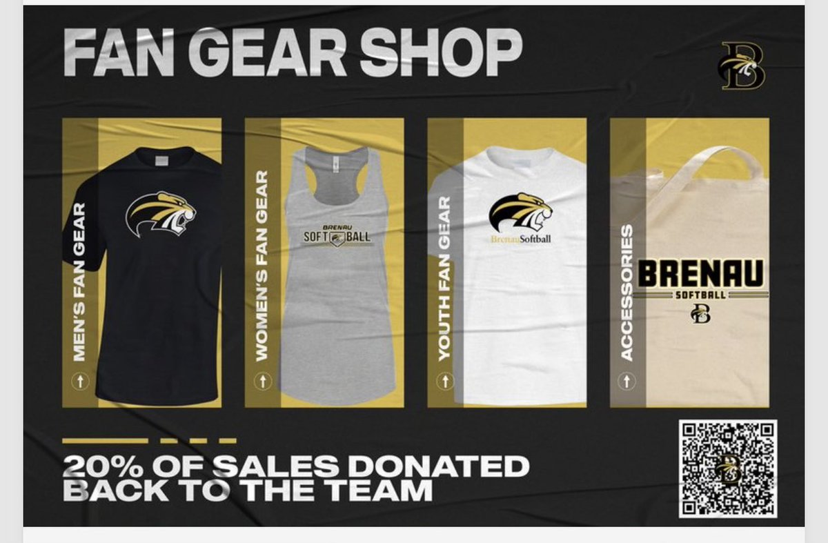 Help support the golden tigers! Get your BU softball gear by scanning the QR code 🐯