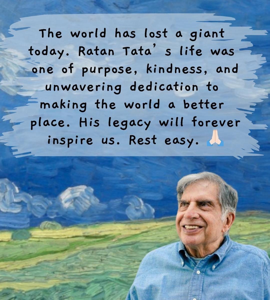Sush_sp's tweet photo. We lost a gem 💎 
#RatanTata https://t.co/7tKzsMAsAc