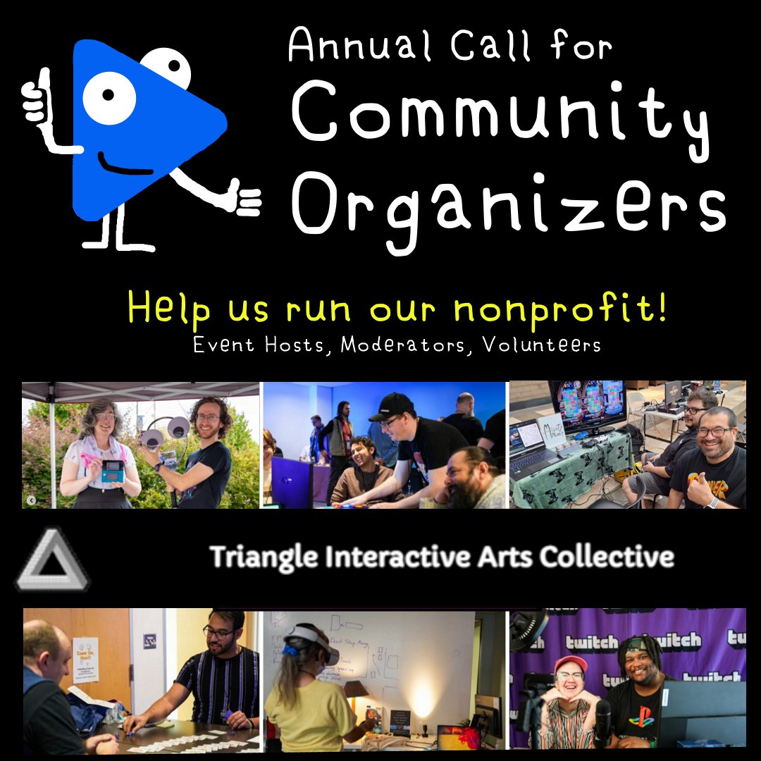 We're looking for organizers to help run our nonprofit community for game-makers in NC!

Host an event, help with admin, or invent your own way to help out.

▶️Fill out this form by October 18th forms.gle/MCWczeBzhuLAxu…