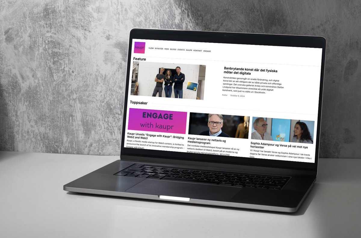 Gratulerer til <a href="/myrstad/">Morten Myrstad @ KAUPR</a> med lanseringen av den nyredesignede <a href="/kaupr_io/">Kaupr.io - FUTURE OF FINANCE</a> 🎉 Det har vært en lang ventetid, men resultatet er imponerende. Gleder meg til å se hva medlemsprogrammet for Web2- og Web3-opplevelser har å tilby.   

Besøk kaupr.io hvis du ikke har gjort