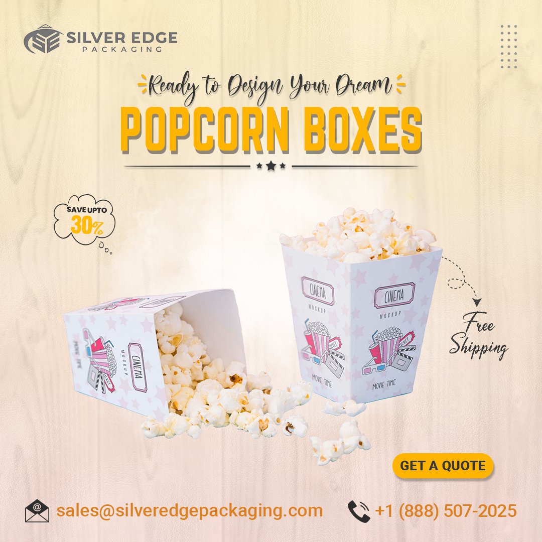 SilverEdgePack's tweet image. 𝗥𝗲𝗮𝗱𝘆 𝘁𝗼 𝗗𝗲𝘀𝗶𝗴𝗻 𝗬𝗼𝘂𝗿 𝗗𝗿𝗲𝗮𝗺 𝗣𝗼𝗽𝗰𝗼𝗿𝗻 𝗕𝗼𝘅𝗲𝘀
Visit For More Info: silveredgepackaging.com/custom-popcorn…
Email us: sales@silveredgepackaging.com    
call us:+1 (888) 507-2025
#PopcornBoxDesign #CustomPopcornBoxes #DreamPopcornBoxes #PackagingDesign