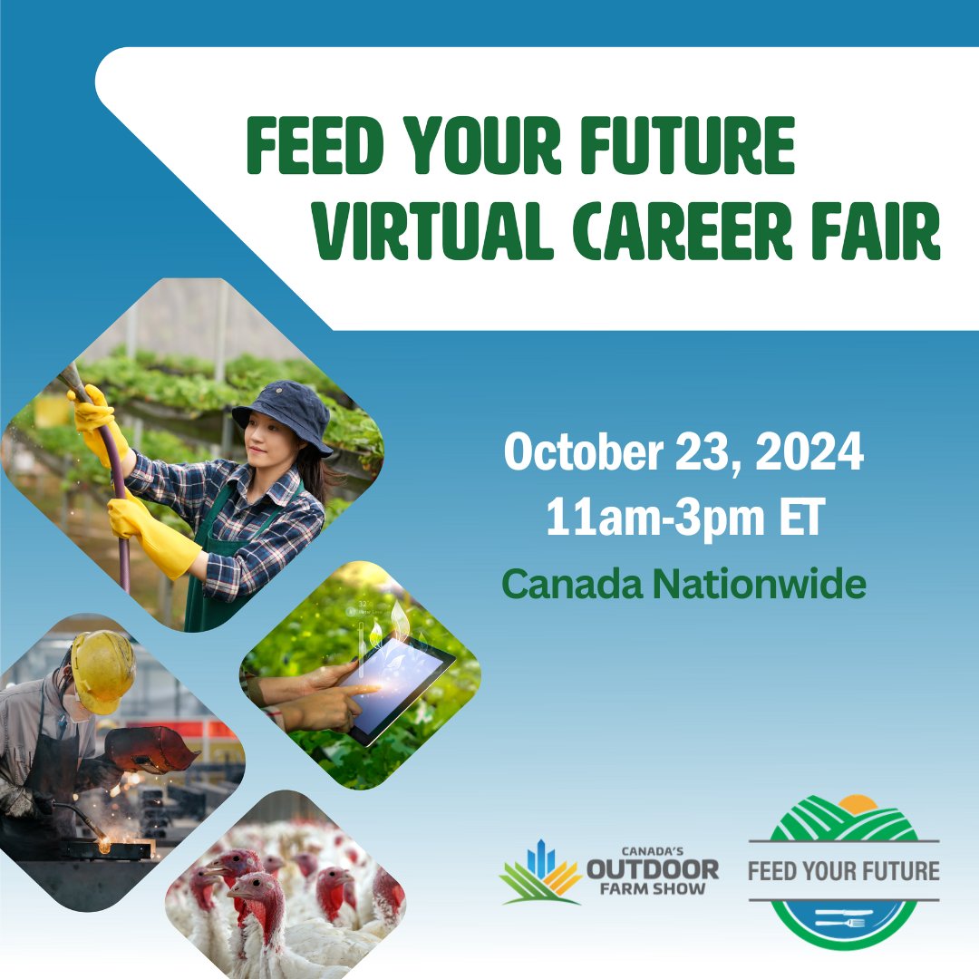 🌐 Ready to take your career to the next level? 

Join us at our #FYF Virtual Career Fair, in partnership with @OutdoorFarmShow  and connect with top employers from the comfort of your own home! 💻✨Don’t miss out—register now! 🚀 

agcareers.com/feed-your-futu…

#VirtualCareerFair