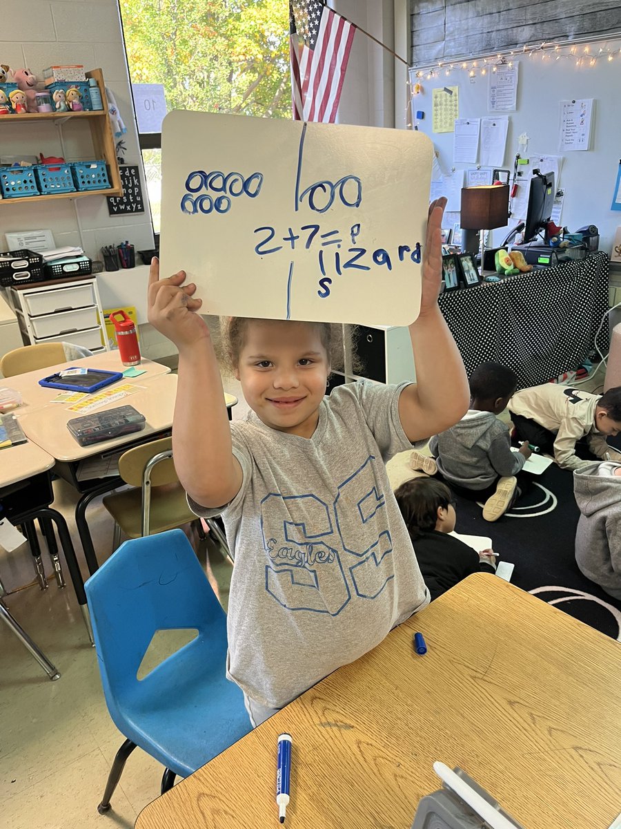 DavidJHuber's tweet photo. Love when teams discuss an instructional strategy on a Tuesday and it live on display the next day!  Nice work grade 1. @IllustrateMath #sssct https://t.co/JRbWJiRD3L
