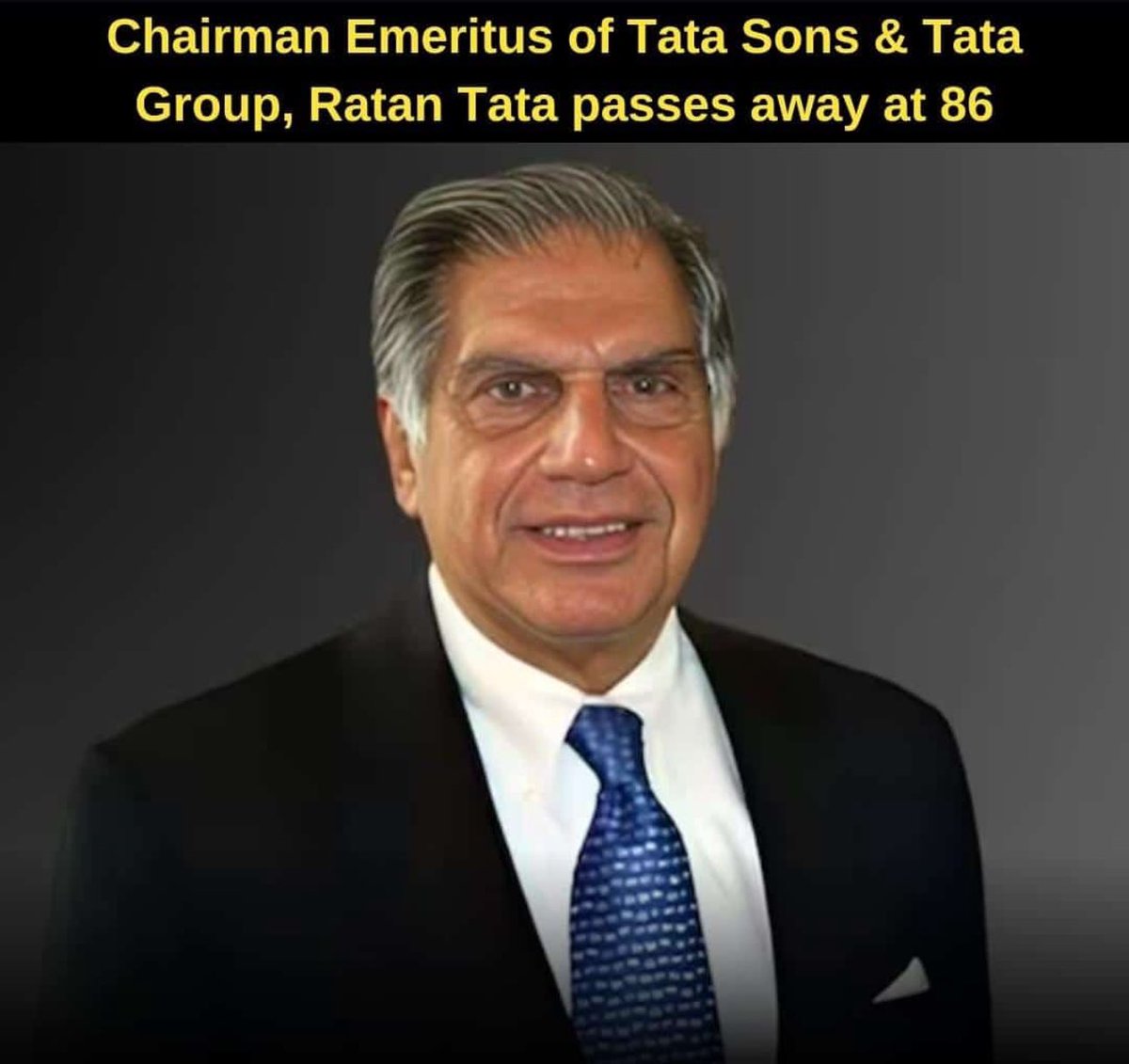 CACMARISHABH's tweet photo. The clock has stopped ticking. The Titan #RatanTata passes away. India has lost a Ratan, He will forever soar high in our memories. R.I.P 💐🙏🏻 https://t.co/fyWq7hxB6j