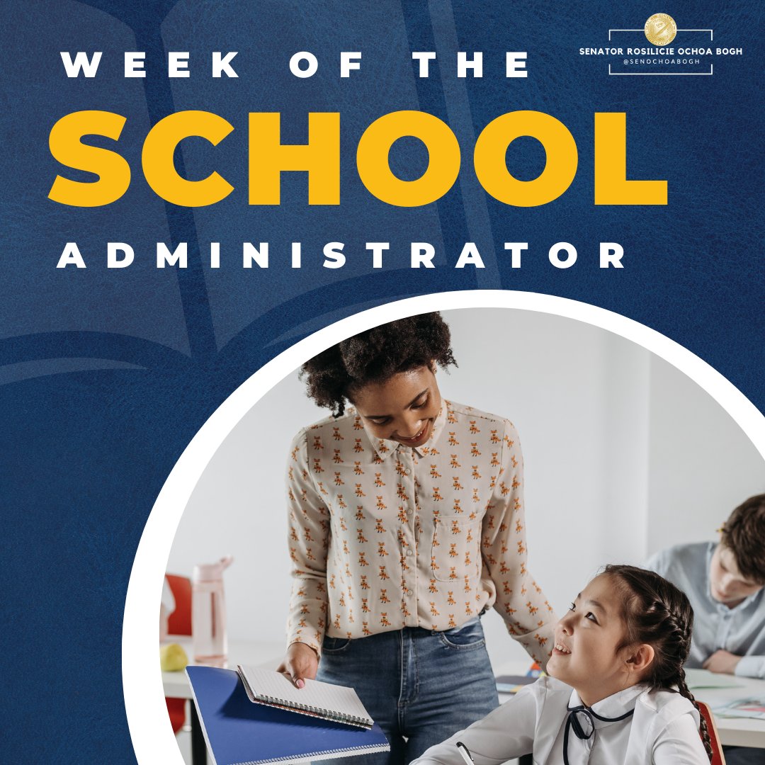 SenOchoaBogh's tweet photo. During the Week of the School Administrator, we celebrate and thank our school administrators for their dedication and leadership. Their hard work shapes the future of our students. #SchoolAdminWeek #ThankYouAdministrators https://t.co/83RDKAcIMP