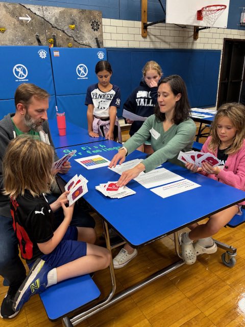 On 10.8, the #ElementarySchoolCounselingTeam hosted #RULERFamilyNight. Families explored RULER tools, created a Family Charter, &amp; played Feelings Bingo. Developed by Yale University, RULER serves as the cornerstone of our #socialemotionallearning curriculum.❤️📏🤝🖤

#rockgrnj