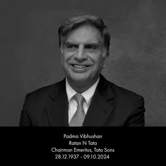 naralokesh's tweet photo. He was a billionare who lived in a billion hearts. 
It is difficult to accept that Ratan Tata Ji is no more. A legendary entrepreneur and philanthropist, he was admired for his, grace, humility, and integrity. He had a vision that transcended beyond the corporate world, addressing the needs and aspirations of the country’s middle class. On behalf of the youth of Andhra Pradesh, I thank him for his contributions to our state's progress, especially the parting gift of TCS to Vizag. His legacy will be cherished, inspiring generations to come. May he rest in peace. Heartfelt condolences to his family, friends, and Tata Group.