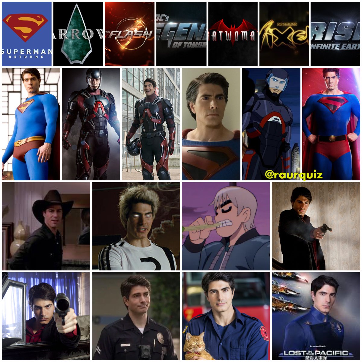 raurquiz's tweet photo. #happybirthday @BrandonJRouth #brandonrouth #actor #clarkkent #supermanreturs #legendsoftomorrow #crisisoninfiniteearths #TheFlash #Arrow #Batwoman #Vixen #scottpilgrimvstheworld #TakesOff #dylanthedog #chuck #TheExes #WillandGrace #ColdCase #TheRookie #TheNineKittensofChristmas https://t.co/znCFfnN7it