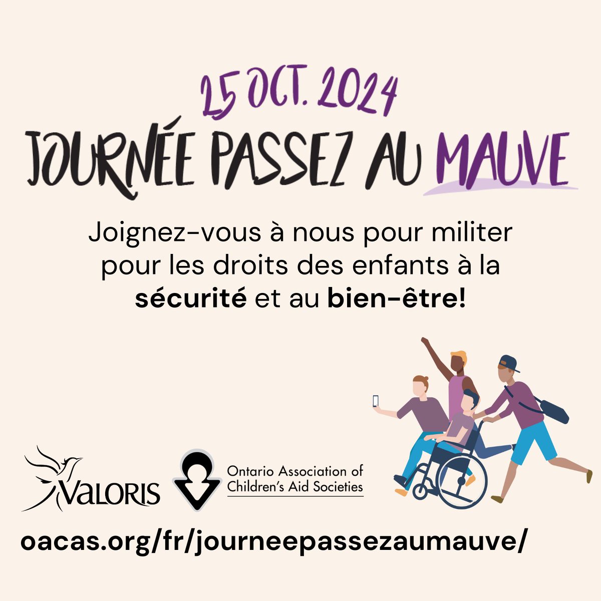 Passez à l’action le 25 octobre en participant à la journée Passez au mauve. C’est en se mobilisant ensemble pour la sécurité et le bien-être des enfants que nous pouvons les protéger. 💜
valorispr.ca/fr/nouvelles/j…