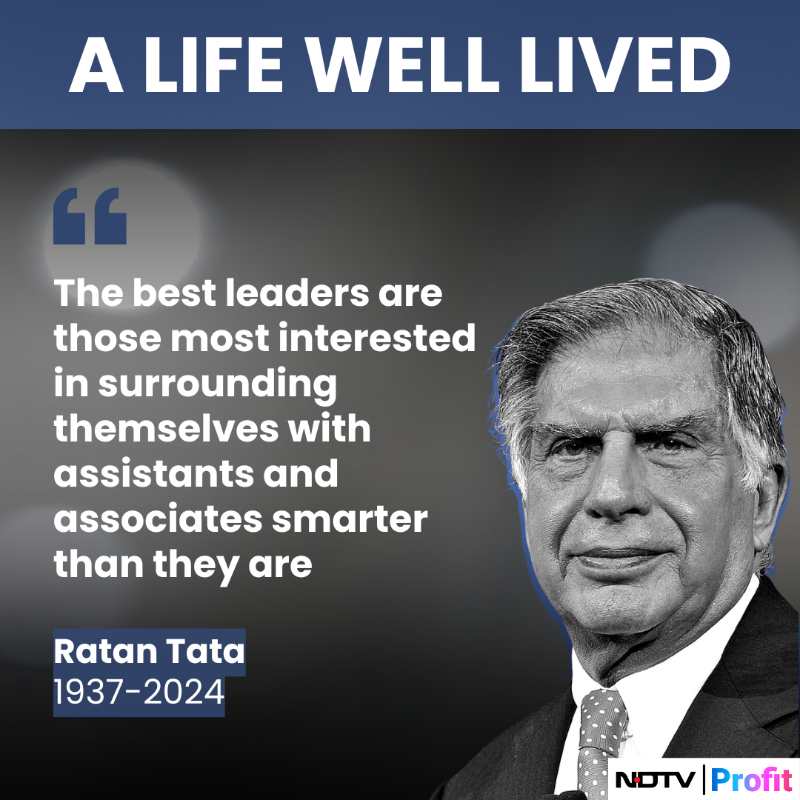 NDTVProfitAlpha's tweet photo. Inspirational #RatanTata quotes on leadership, work life balance and more. 

Swipe<<