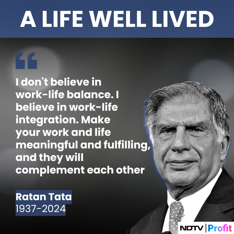 NDTVProfitAlpha's tweet photo. Inspirational #RatanTata quotes on leadership, work life balance and more. 

Swipe<<