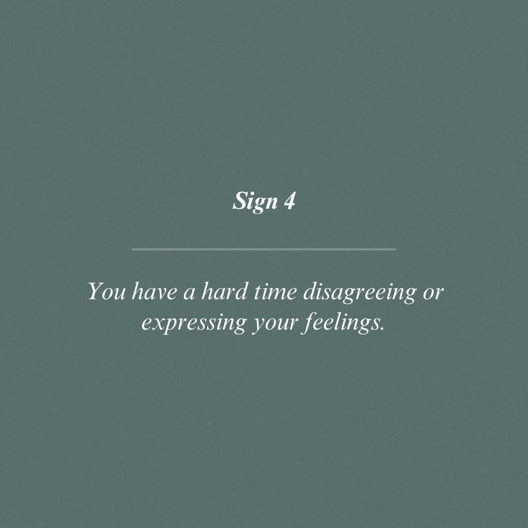 Do any of these four signs look familiar? If so, you may have been raised to be a people-pleaser. 

Galatians 1:10 says, "Obviously, I'm not trying to win the approval of people, but of God. If pleasing people were my goal, I would not be Christ's servant."
