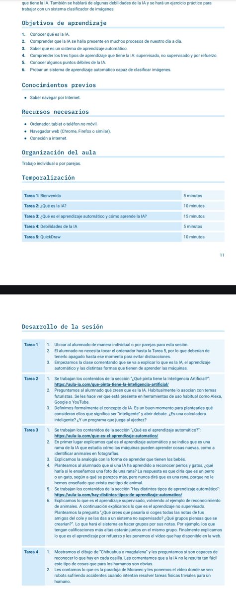 Una guía enfocada a introducir progresivamente al alumnado de Primaria en la #IAedu. Bien estructurada en 10 situaciones de aprendizaje, vinculadas con el currículo de diferentes materias (Conocimiento del Medio, Matemáticas...) ¡Gran trabajo! Pdf en:  aula-ia.com