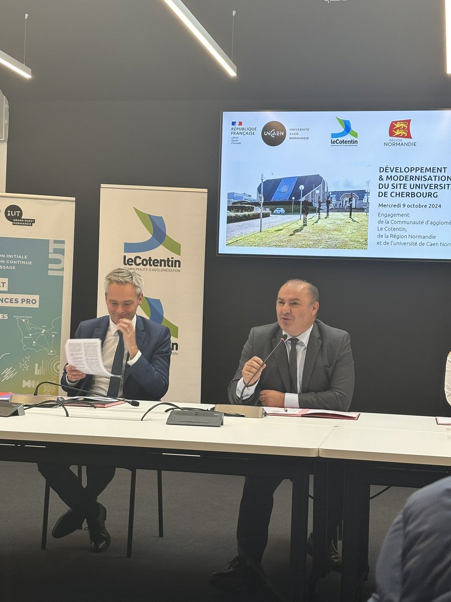 Proximité entre Territoire et Université : aujourd’hui signature d’une convention de partenariat avec la région Normandie et Le Cotentin pour près de 10M€ en soutien au développement du campus cherbourgeois
