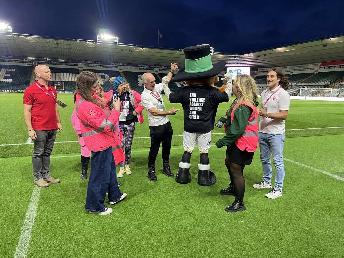 We’re very proud to be here this evening supporting <a href="/TreviWomen/">Trevi</a> and <a href="/ArgyleWFC/">Plymouth Argyle Women FC</a> for the ENOUGH campaign with <a href="/HerGameToo/">Her Game Too</a>