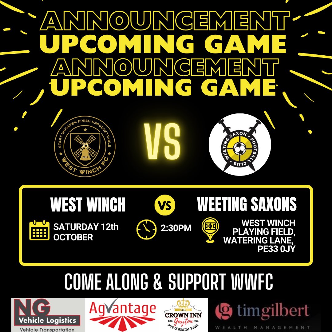 THIS SATURDAY⚽️ - Details below to come &amp; show your support💛🖤💛🖤