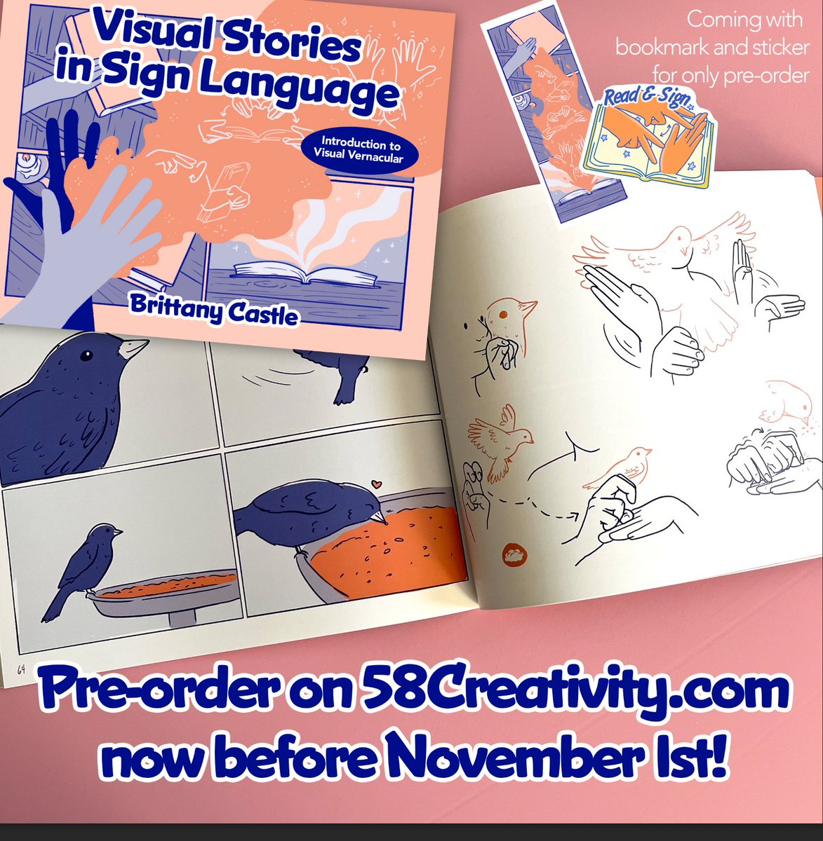 Honoring 58 Creativity's 10th anniversary today with exciting news—our new book is available for pre-order now! 📚✨  Set to launch in November 2024, we can’t wait to hold it in our hands and share the inspiration of sign language and art with you all. 58creativity.com/products/pre-o…