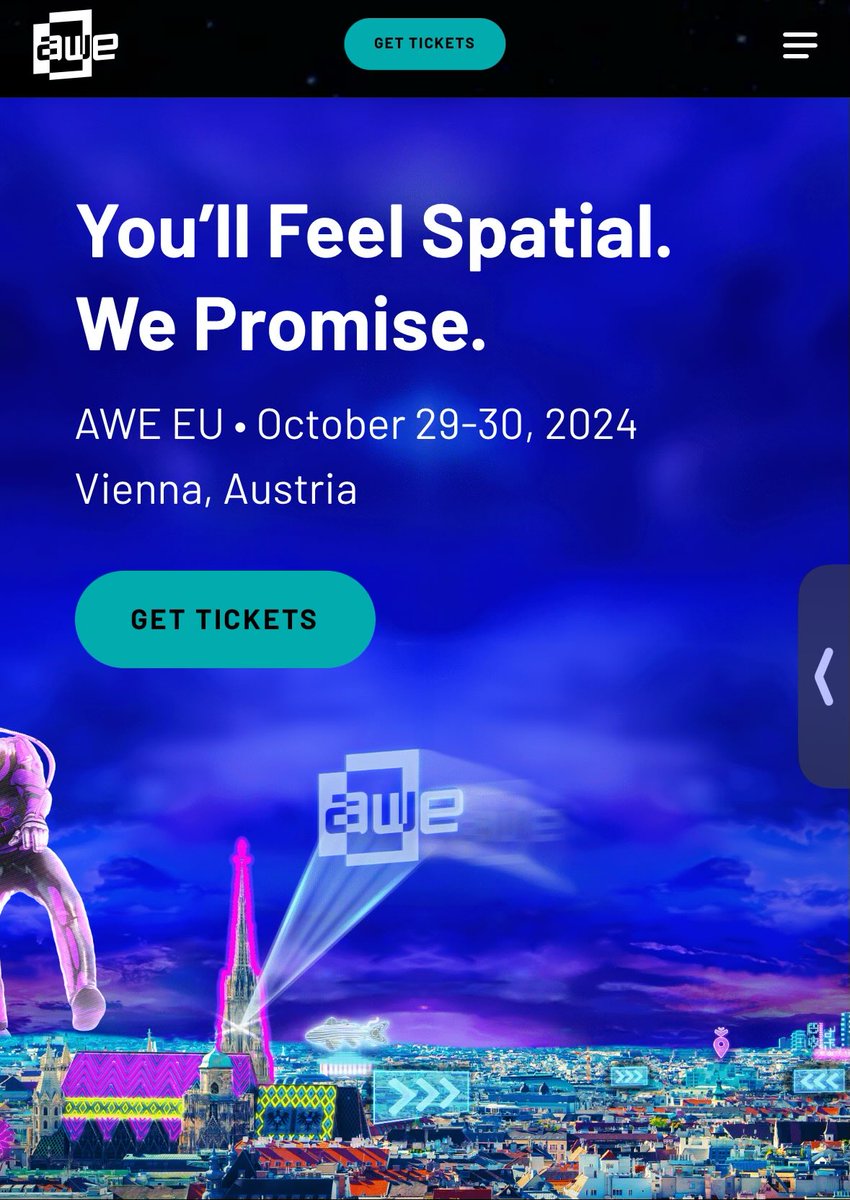 I was just offered a free ticket to AWE Europe.

I don’t know if there will be cake.

But I’ve always wanted to visit Vienna.

Should I extend my trip to Unreal Day in Belgrade and go?

unrealday.com
awexr.com/eu-2024