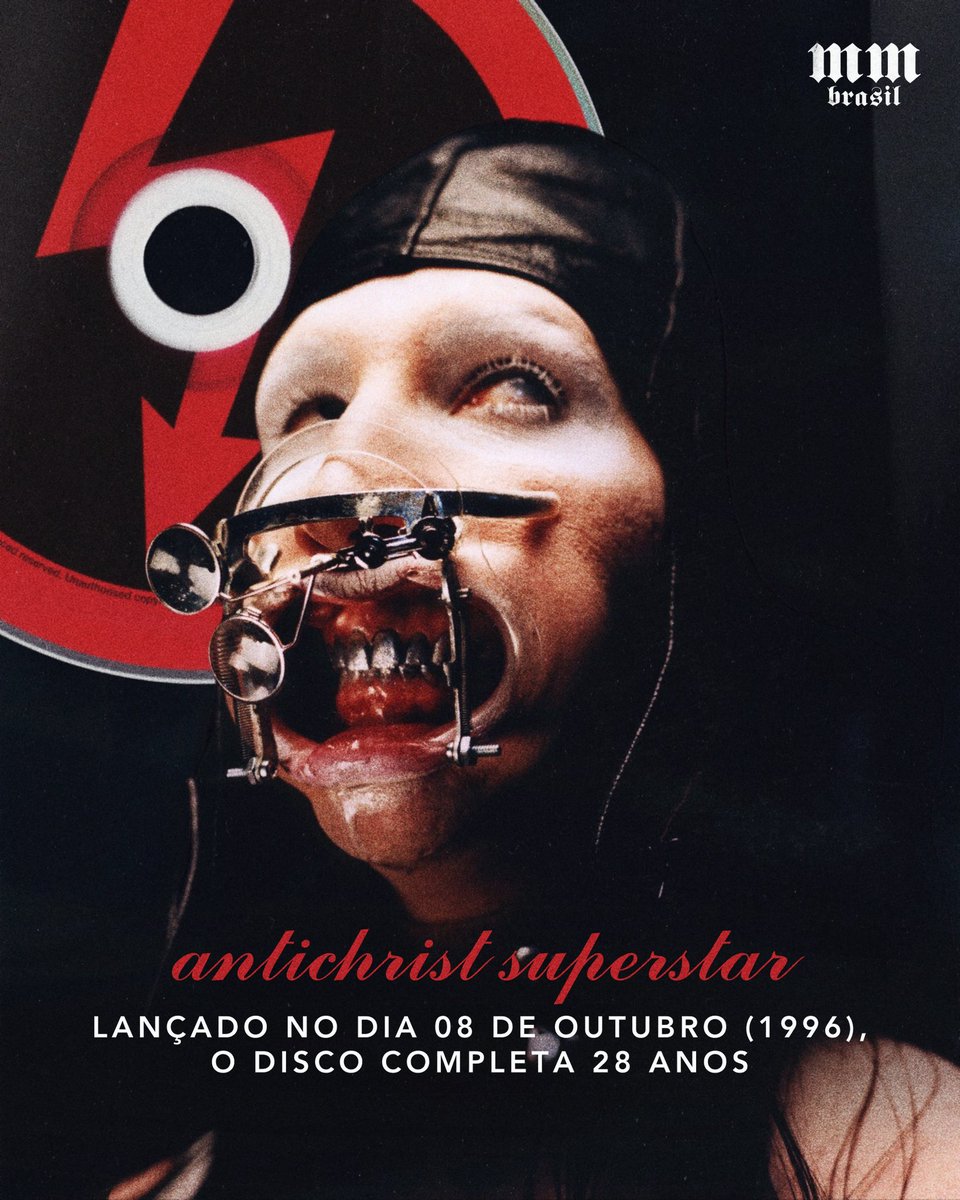 Há 28 anos, no dia 8 de Outubro de 1996, Manson lançava aquele que seria seu disco definitivo e que o levou para o mundo: "Antichrist Superstar".

Qual sua música favorita?

#marilynmanson #antichristsuperstar #trentreznor