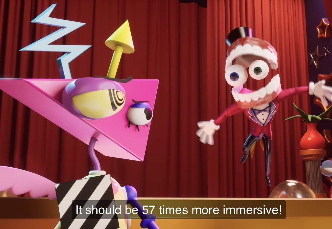 Kenniecrazyface's tweet photo. I mentioned to some friends that ‘57’ seconds seemed VERY specific (fnaf taught me to look for that stuff). Lo and behold, 57 appears in ALL 3 CURRNT EPISODES. You can’t tell me this isn’t significant 
#TADC #TheAmazingDigitalCircus https://t.co/umue72FVYf
