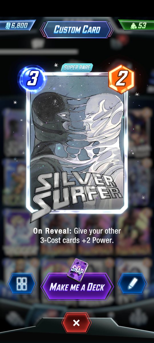 Sam_Ka_Blam's tweet photo. @DougPieTTV I'm going to need to play more Silver Surfer decks, this one really caught my eye! https://t.co/bugygkTIIa