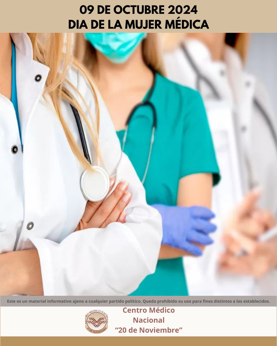 cmn20noviembre's tweet photo. 09 de octubre 2024.
Día de la mujer médica. https://t.co/2xvFjxAFRG
