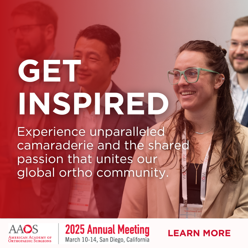 AAOS1's tweet photo. Transform your practice, transform your patients' lives. Get the insights you need to deliver the most advanced, evidence-based care. Join us in San Diego for an unforgettable experience that brings together top orthopaedic surgeons from around the world. AAOS members save big!