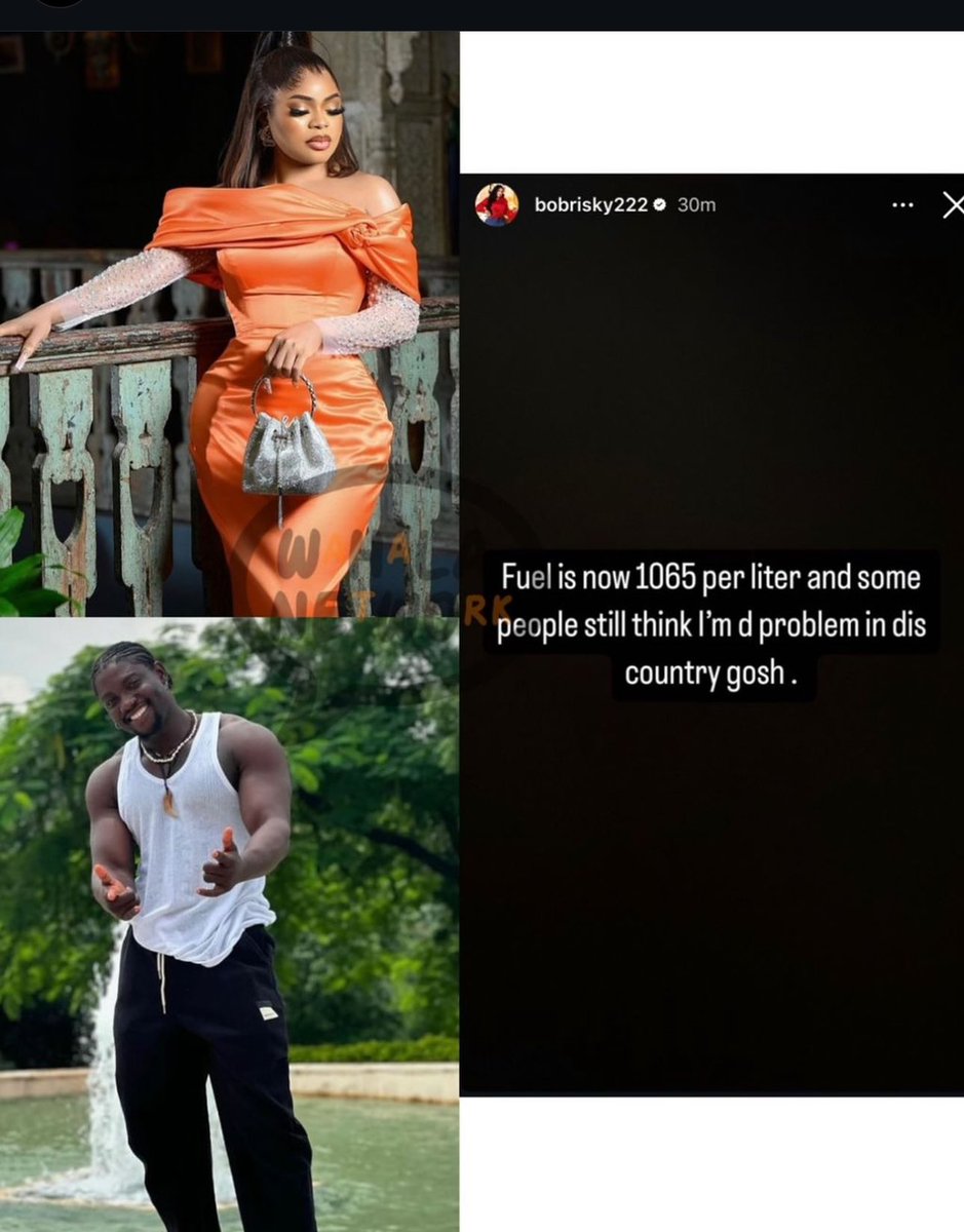 areafatheruk's tweet photo. Wahala Jam Network! "Fuel is now 1065 per liter and some people still think I'm d problem in dis country gash." - Bobrisky says #bobrisky #verydarkman https://t.co/VNcGxh9f3S