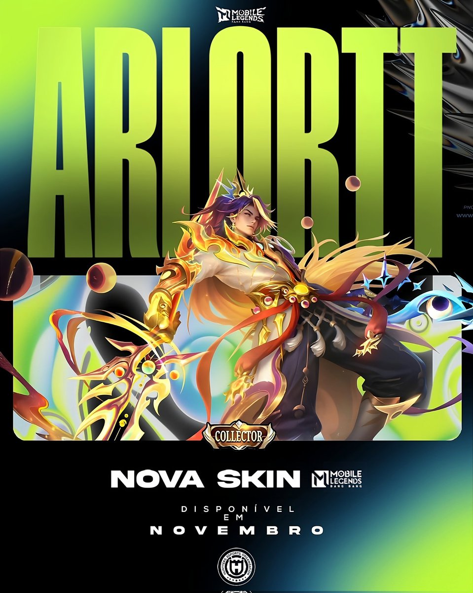 Hunttersgg's tweet photo. 𝙎𝙠𝙞𝙣 𝘾𝙤𝙡𝙡𝙚𝙘𝙩𝙤𝙧! Nova skin collector do herói 𝘼𝙍𝙇𝙊𝙍𝙏𝙏 está muito linda! Correspondente ao seu tier, está prevista para chegar em 𝙉𝙊𝙑𝙀𝙈𝘽𝙍𝙊 deste ano. E aí o que você achou? Conta pra gente nos comentários.
#MLBB #wearehuntters https://t.co/maFW84u7Hr