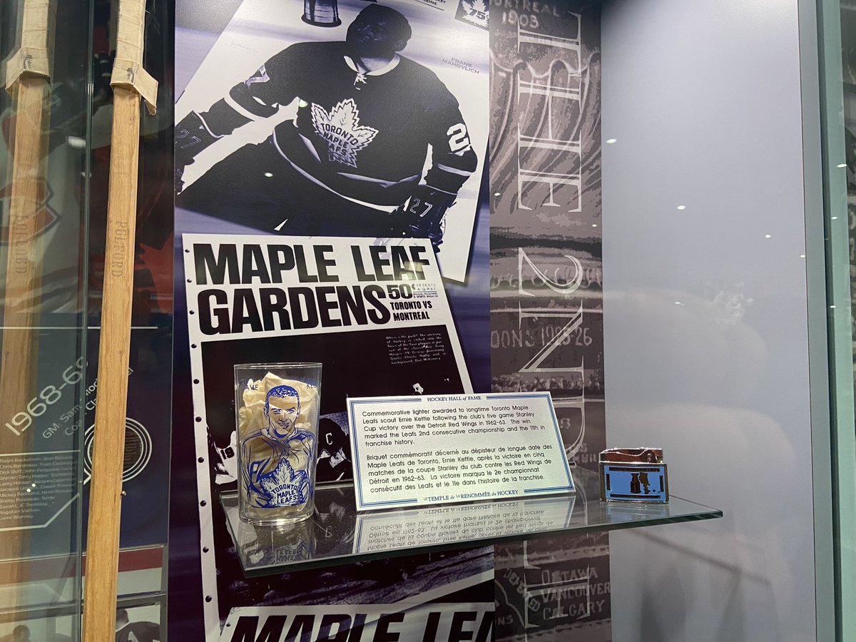 BeingLeafs's tweet photo. Happy first game of regular season @MapleLeafs fans! It’s going to be a fun ride! #LeafsForever #leafsnation We were at the @HockeyHallFame on the weekend and saw some great #Leafs artifacts! #hockeylife #hockeydocumentary @wnedpbs https://t.co/era7zknq4U