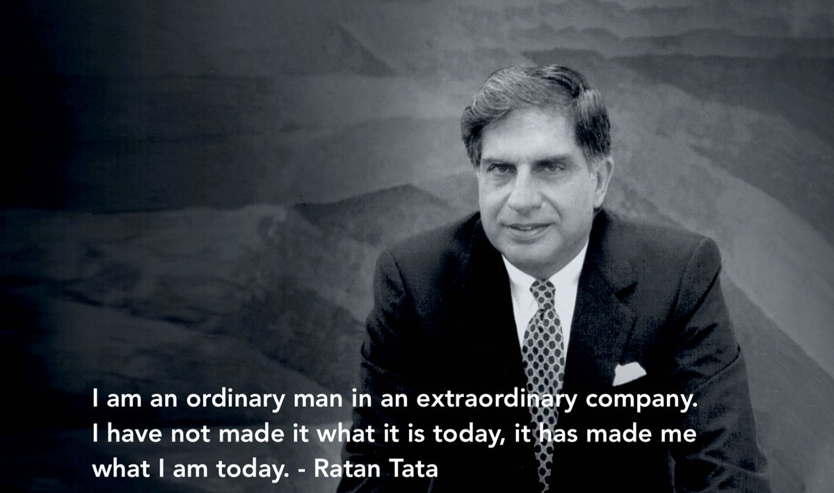Revenue of the Tata Group when Ratan Tata took over: $5.7 billion. Revenue of the Tata Group when Ratan Tata retired: $101.3 billion.

The difference between the great and the ordinary is simply this: that the great think they are ordinary and the ordinary think they are great.