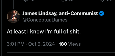 DrKarlynB's tweet image. I think it's really amazing that James Lindsay has finally admitted he's full of shit.