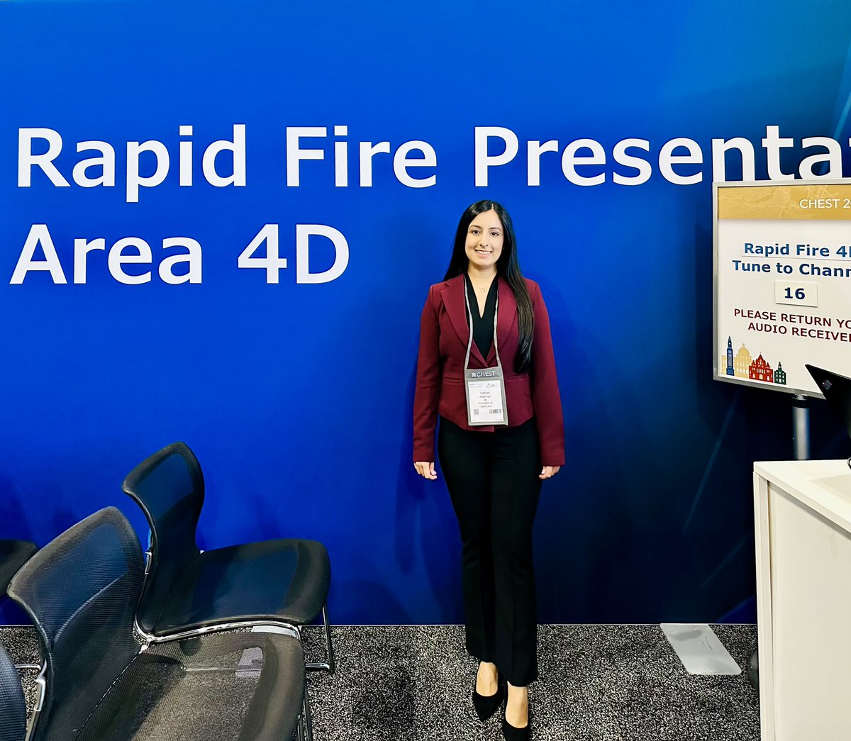 Arshi_Syal's tweet image. Another successful #CHEST2024
📍Boston
✔️2 Oral presentations
🟢Lung Cancer Outcomes
🟢Sickle cell disease, Vaso-occlusive crisis and outcomes
✔️9 Posters & 4 First Author
✔️Meeting & connecting with so many amazing people.
Thank you everyone who made this a success!