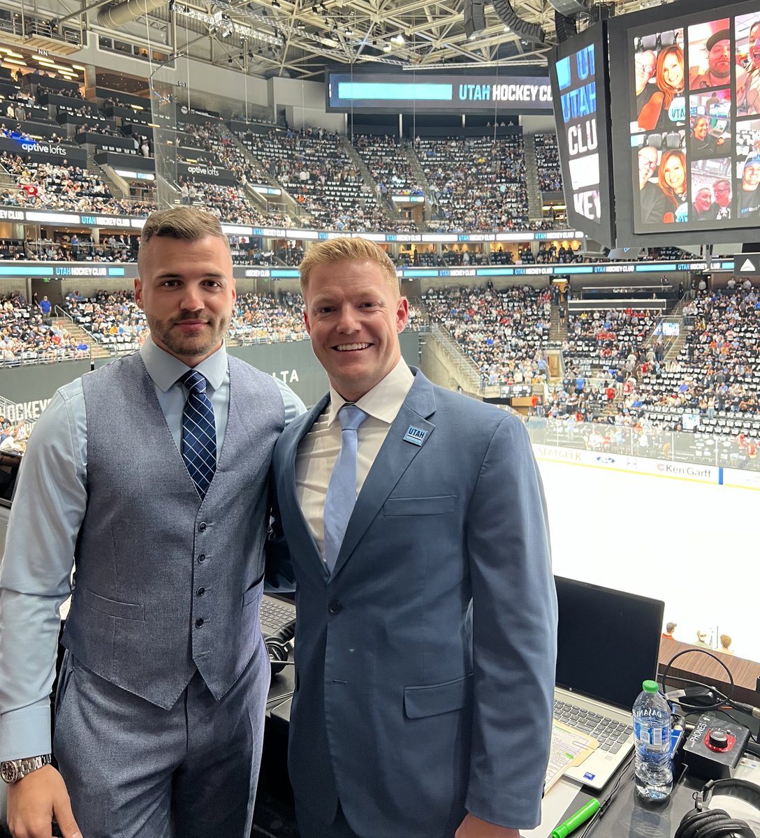 A dream came true for me last night. With 16,020 of my closest friends, I made my NHL debut for the <a href="/utahhockeyclub/">Utah Mammoth</a> in the team’s inaugural game. From makeshift Purdue club hockey broadcasts, to Florida, Atlanta, Rockford, and now Utah, thank you to everyone who got me here. 💙🖤