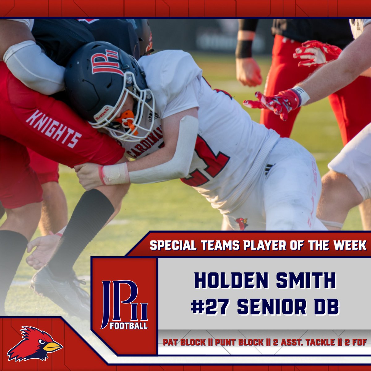 🏈 W6 - PLAYERS OF THE WEEK 🏈 

Defense - <a href="/tjonte32/">Tyler Jonte</a> 
Offense - <a href="/Lucca_Fonolla/">Lucca Fonolla</a> 
Special Teams - <a href="/holdensmith25/">Holden Smith</a> 
#OutWorkEveryone