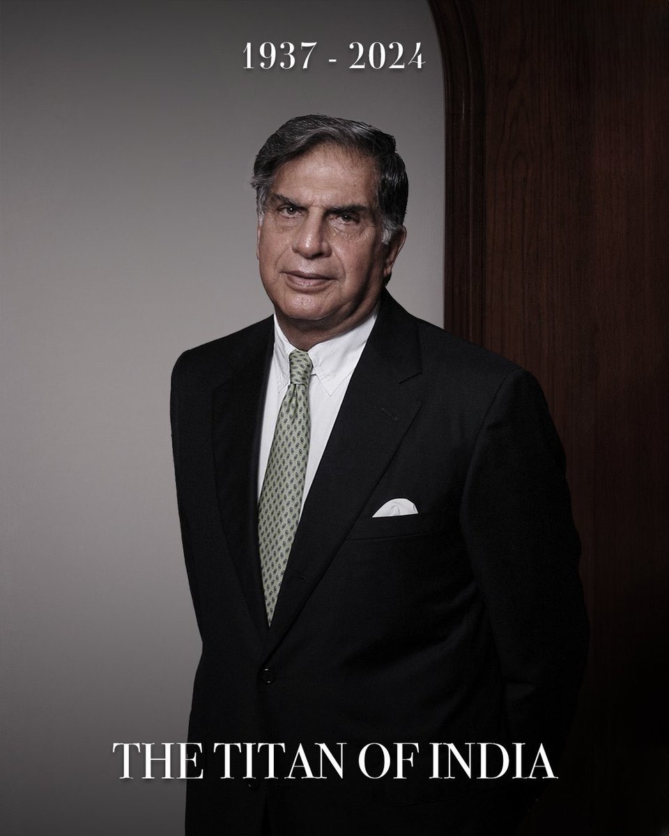 ShantanuTotade's tweet photo. To the visionary who built not just businesses but dreams of a nation. 
His legacy will continue to inspire generations to lead with compassion, courage, and unwavering integrity!

Rest In Peace, sir..

#TataSons  #RatanTata https://t.co/daLz1nE5d7