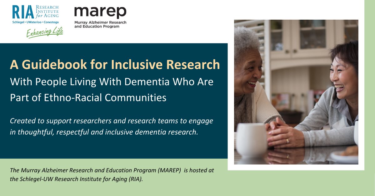 Are you involved in dementia research? Check out "A Guidebook for Inclusive Research with People Living with Dementia who are from Ethno-racial Communities" to support thoughtful, respectful and inclusive dementia research: the-ria.ca/resources/incl…