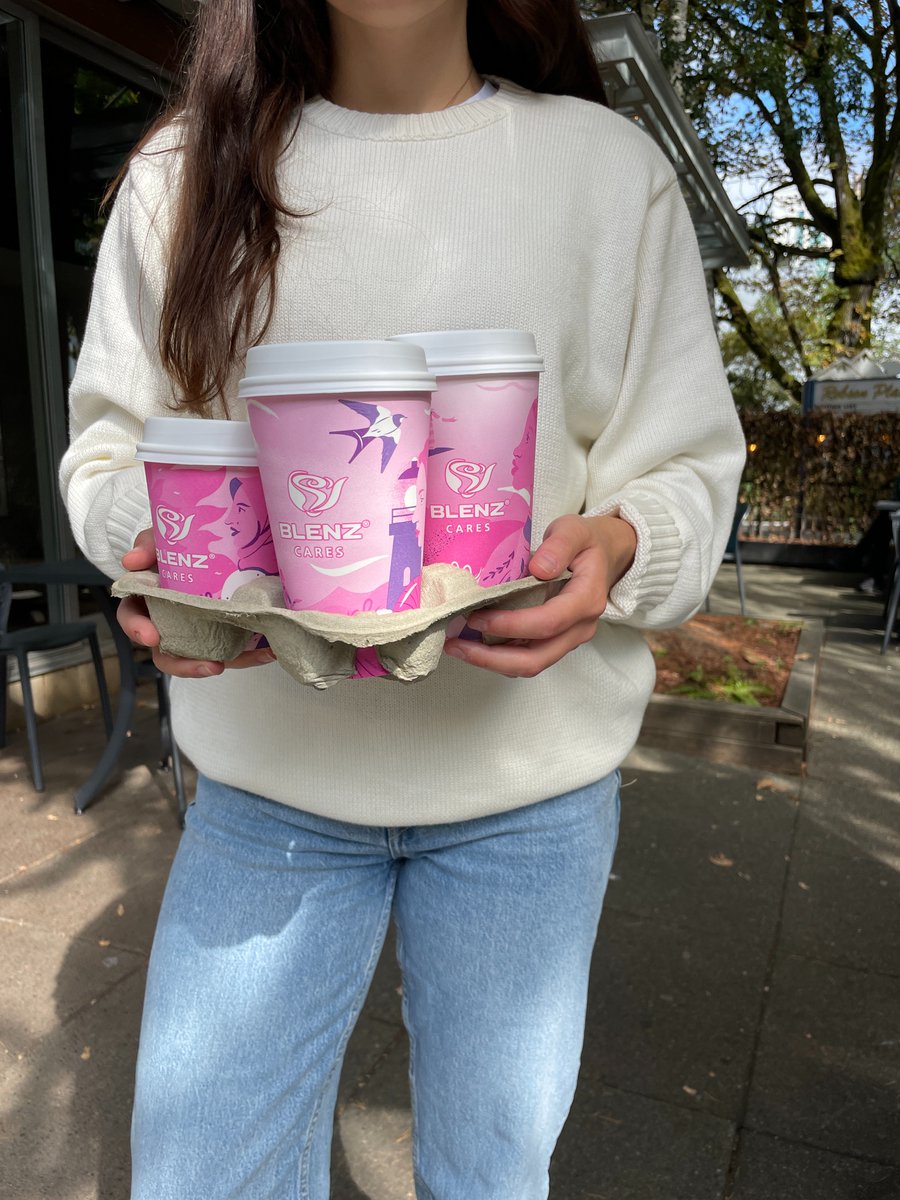 Coffee by Donation Day is back on October 23rd! ☕️💕 Choose your donation amount for a brewed coffee and support the <a href="/cancersociety/">Canadian Cancer Society</a>'s mission to make a difference in breast cancer care. Let's work together in building a future without breast cancer! #BlenzCares