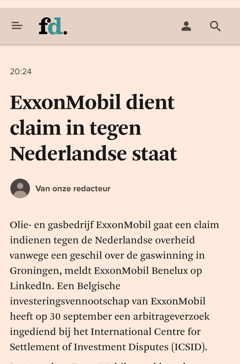 Zo vuil handelt grootkapitaal #Exxon 

Eerst Groningers in gevaar brengen en daar jarenlang dikke winst mee maken 

Nu weigeren te betalen voor schade en een zaak aanspannen wegens gederfde winst

Alles mag stuk voor het grote geld