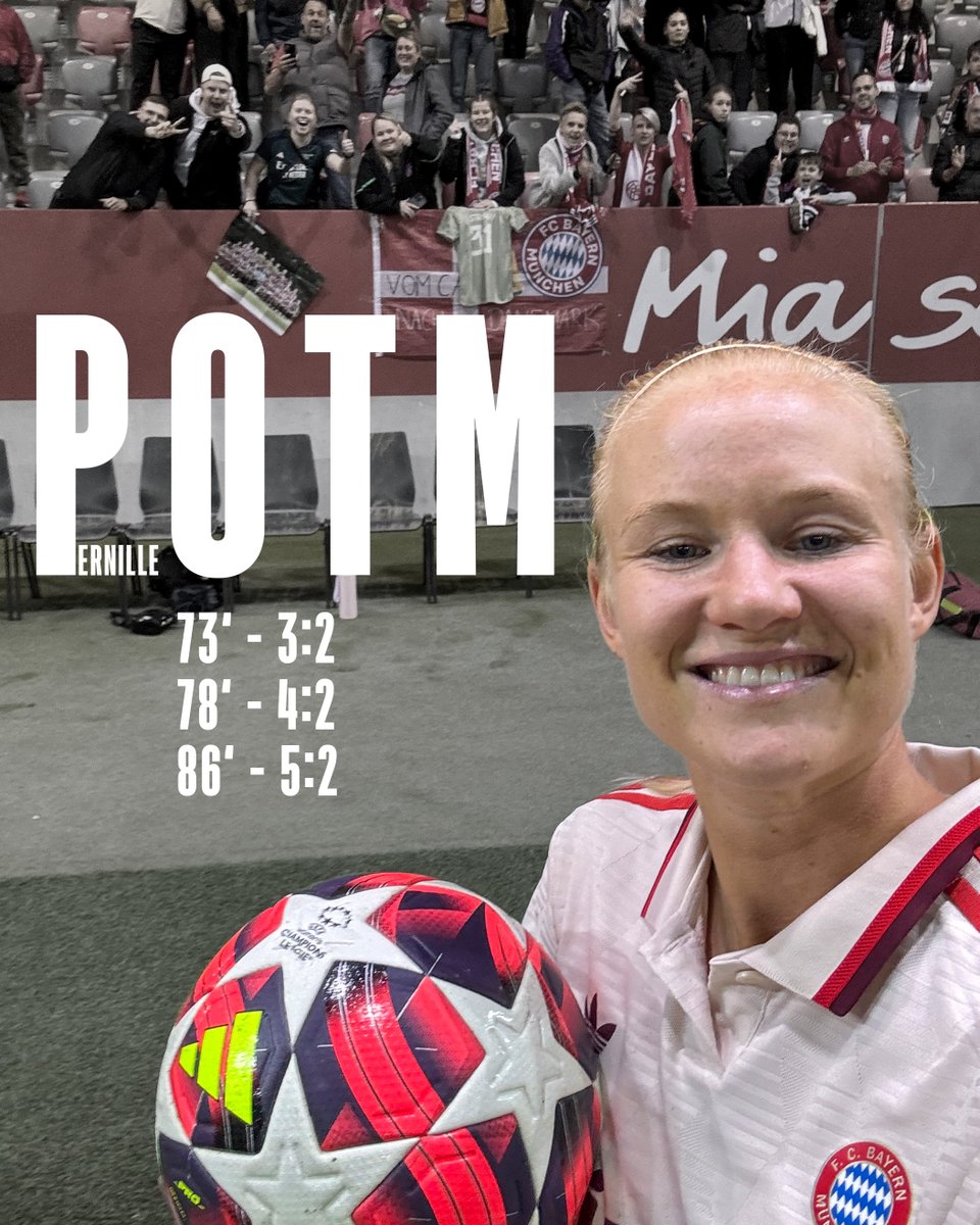 🅿️𝗢𝗧𝗠 🤝 <a href="/PernilleMHarder/">Pernille Harder</a>

3️⃣ Tore in 1️⃣3️⃣ Minuten, was für eine Leistung! 🤩

#FCBARS #FCBayern #MiaSanMia