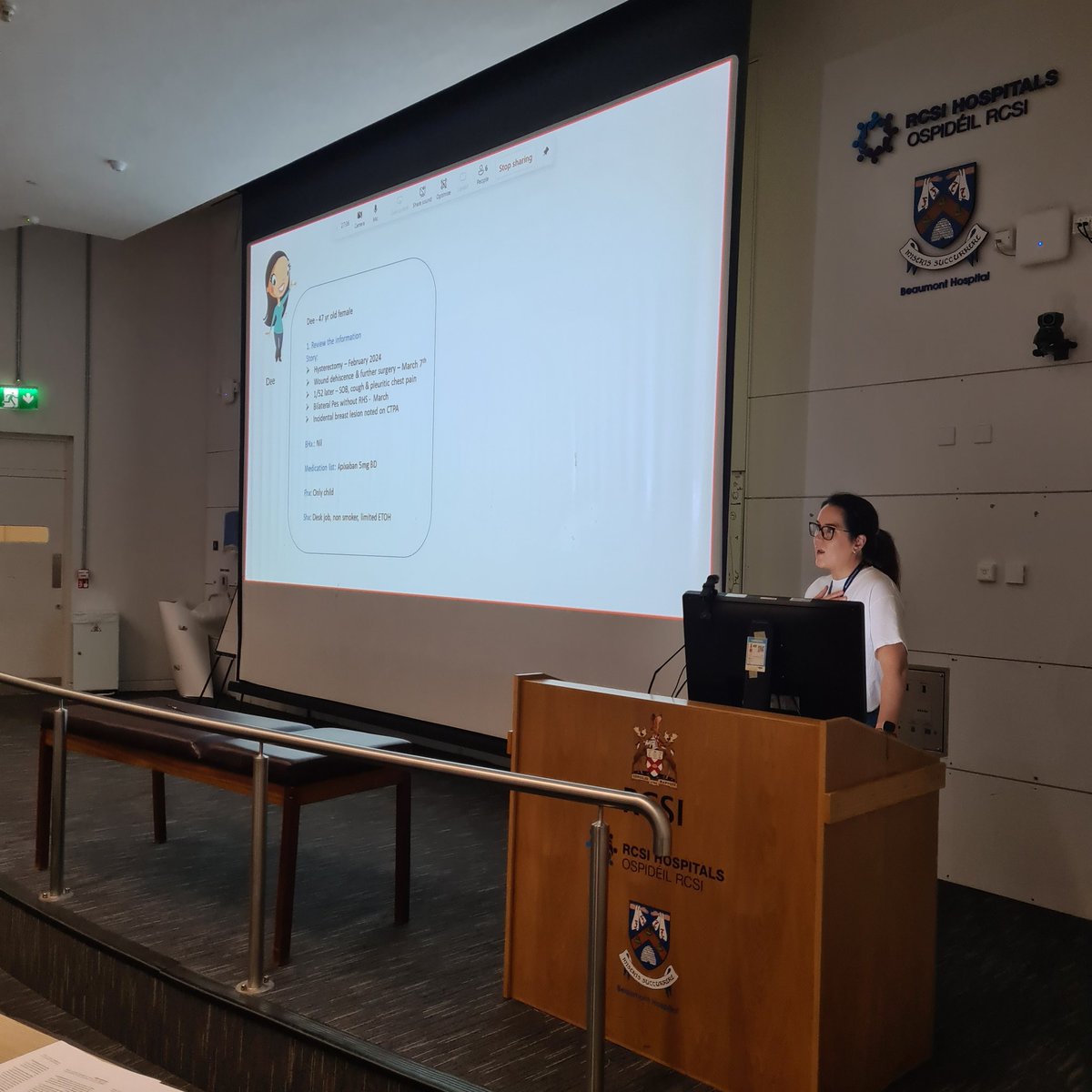 World Thrombosis Day is off to a good start with <a href="/stmgarvey/">Sarah Garvey</a> presenting her 3 month VTE clinic <a href="/ThrombosisIrL/">Thrombosis Ireland</a>  <a href="/kewins/">K Ewins</a>  <a href="/RCSI_Irl/">RCSI</a> <a href="/Beaumont_Dublin/">Beaumont Hospital</a>  <a href="/RCSI_Irl/">RCSI</a> #VTE #VTEDublin