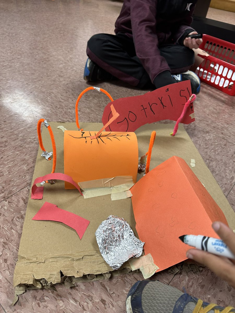 BeresfordsClass's tweet photo. Grade 2’s read ‘The Great Turkey Race’ and used the story as inspiration for designing their own Turkey obstacle course, starting with creating a blueprint before building. So many cool obstacles from slime pools to glue pads. @BishopFeild #MakerEdu #makerspace https://t.co/aQqcIRABpC