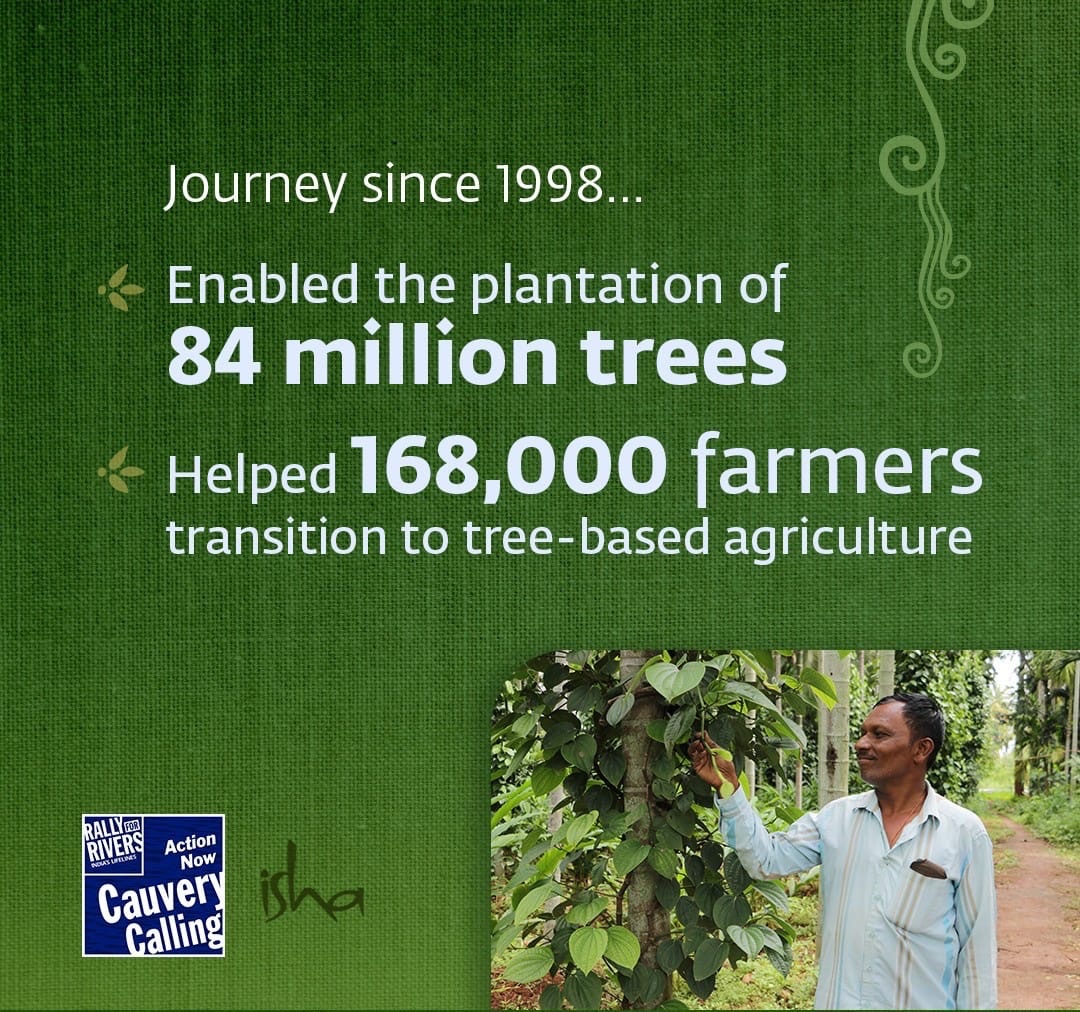 Gargi32354857's tweet photo. @cpsavesoil 🙏🏽🌴Sustained relentless efforts for the next few years .. That’s the only way to help make it to the goal of 2.42 bn trees Sadhguru has envisioned for this “model” project from the present 75 mn donated trees. #CauveryCalling @hvgoenka @shekharkapur
https://t.co/BLeoAftBuk https://t.co/GQBOHGU1zC