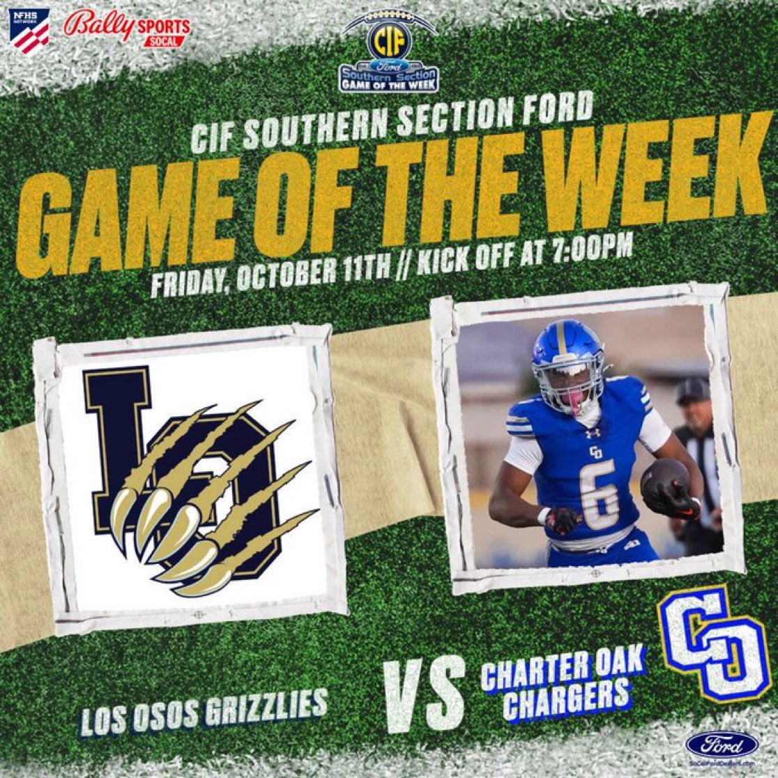 The big CIF-SS game of the week LIVE on Bally Sports is not at Mt SAC between two OC teams, it’s Los Osos at SGV Charter Oak ….