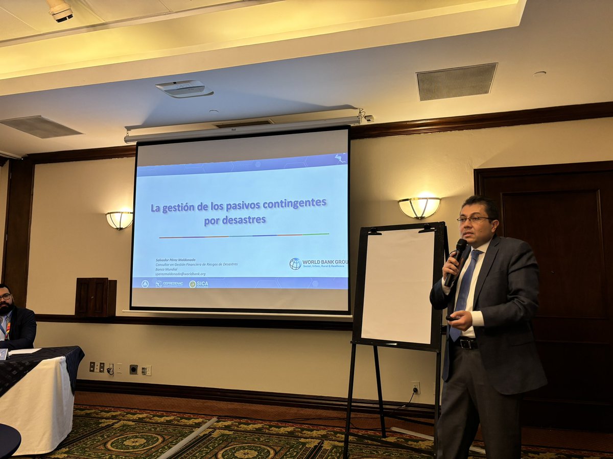 Luis Rolando Durán (@rolandodv) on Twitter photo El <a href="/BancoMundialLAC/">Banco Mundial | América Latina y el Caribe</a> participa en el Foro #PCGIR2024 en la sesión de inversión para desarrollo sostenible. “Reducir el pasivo contingente por desastres fortalece la infraestructura y eficienta el gasto público” sostuvo Salvador Pérez, consultor del BM.
<a href="/CEPREDENAC/">CEPREDENAC_SICA</a> El <a href="/BancoMundialLAC/">Banco Mundial | América Latina y el Caribe</a> participa en el Foro #PCGIR2024 en la sesión de inversión para desarrollo sostenible. “Reducir el pasivo contingente por desastres fortalece la infraestructura y eficienta el gasto público” sostuvo Salvador Pérez, consultor del BM.
<a href="/CEPREDENAC/">CEPREDENAC_SICA</a>