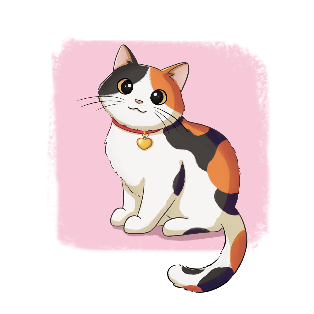ms_meowrye's tweet photo. I participate in an Art challenge called Kattober and draw this Calico kitten for the first day to the prompt: Charm
She has a gold heart shaped charm, but isn't she charming as well😊
#cat #illustration #drawingchallenge https://t.co/5cdHchG7t3