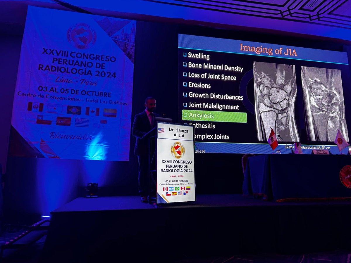 HamzaAlizaiMD's tweet photo. Honored to teach at the #SOCPR meeting in Lima, Peru. Huge thanks to Dr. Luis Chavez, Dra Lena Pari, Dr. Darwin Fernandez Umpire, and the Program Committee. Great reconnecting with Dr. Angela Román Antonio. #grateful #MSKRad #radiology #medicaleducation #PedsRad https://t.co/WCNdVh2SvH